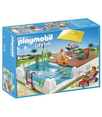 PLAYMOBIL Swimming Pool with Terrace Play Set