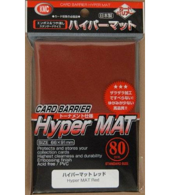 KMC Hyper Matte Sleeves (80-Pack), Red
