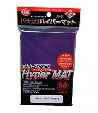 KMC Hyper Matte Sleeves (Pack of 80), Purple