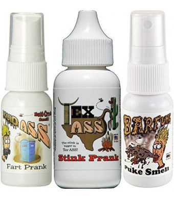Liquid Ass Tex-Ass BARFume Stink Spray Novelty Bundle Assortment