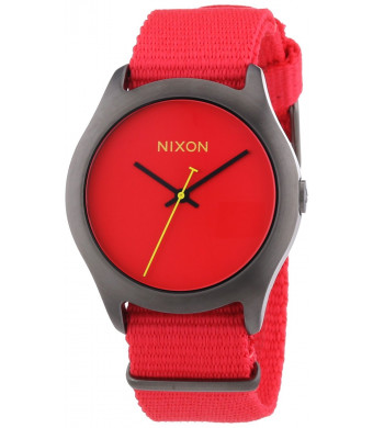 Nixon Mod Red Dial Red Nylon Mens Watch
