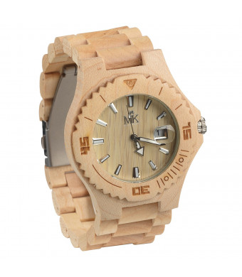 Wooden Watch For Men Women Maui Kool Lahaina Collection Maple Analog Wood Watch With Bamboo Gift Box