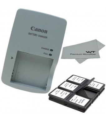 Canon CB-2LY Charger for Canon NB-6L NB-6LH Li-ion Battery compatible with Canon PowerShot D10 D20 S90 S95 S120 SD770 IS SD980 IS SD1200 + Bonus Items!