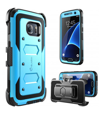 Galaxy S7 Case, [Armorbox] i-Blason built in [Screen Protector] [Full body] [Heavy Duty Protection ] Shock Reduction / Bumper Case for Samsung Galaxy S7 2016 Release (Blue)