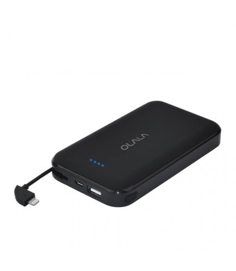 [Apple MFi Certified] OLALA 13000mAh Portable Battery Charger Built in Lightning Cable Power Bank 