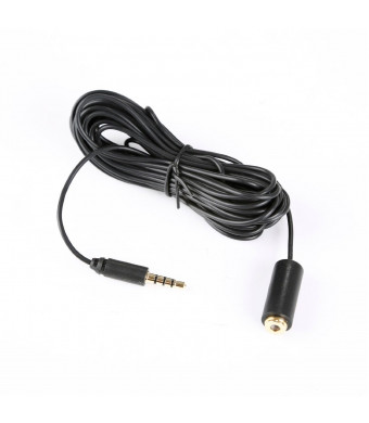 Movo PM10EC6 20-foot (6m) TRRS Female 3.5mm to TRRS Male 3.5mm Microphone Extension Cable for Smartphones