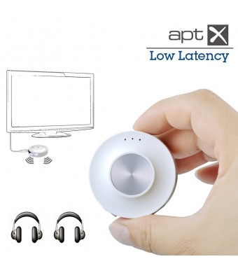 Avantree [2016 Version] LOW LATENCY Bluetooth Transmitter Splitter for TV with AptX, Wireless Audio Adapter