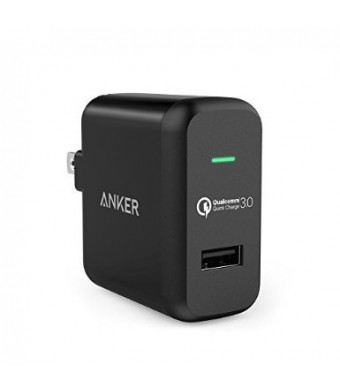 Quick Charge 3.0, Anker 18W USB Wall Charger (Quick Charge 2.0 Compatible) PowerPort+ 1 for Galaxy S7/S6/Edge/Plus, Note 5/4, LG G4, HTC One A9/M9, Nexus 6, iPhone, iPad and More