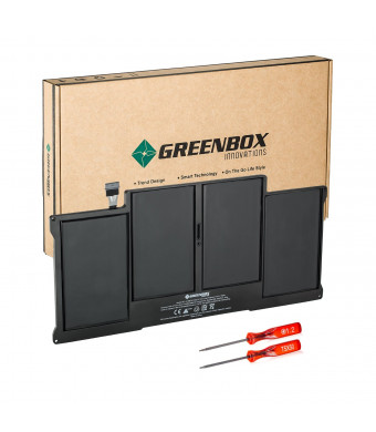 GreenBox Innovations New Laptop Battery for Apple A1377 A1369 (Late 2010 Mid 2011 Mid 2012 Mid 2013 Early 2014) Macbook Air 13 inch, also fit A1405 A1466 A1496 661-5731 MC503 MC504 [Li-Polymer / 55Wh]