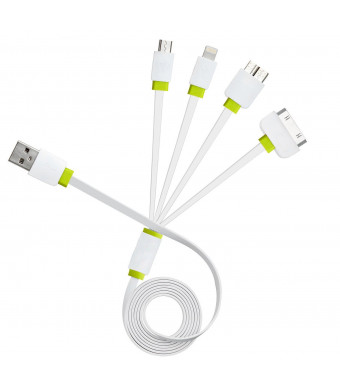 M2R Multi Charger Cable, 39'' Multi USB Adapter Charging Cable with 4 Connectors for Iphone,ipad mini 
