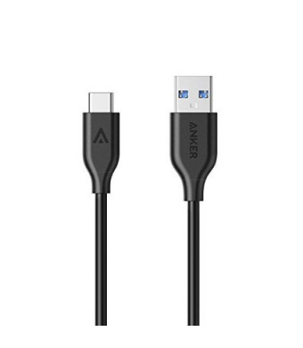 Anker PowerLine USB-C to USB 3.0 Cable (3ft) with 56k Ohm Pull-up Resistor for USB Type-C Devices Including the new MacBook, ChromeBook Pixel, Nexus 5X, Nexus 6P, Nokia N1 Tablet, OnePlus 2 and More