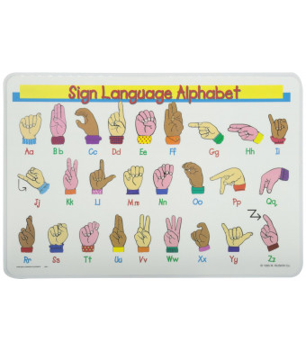 Painless Learning Sign Language Alphabet Placemat