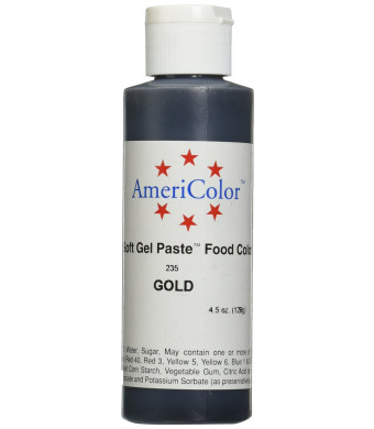 Americolor Soft Gel Paste Food Color, 4.5-Ounce, Gold