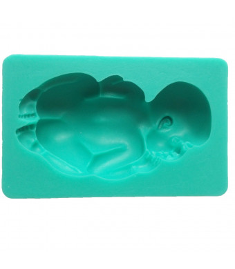 FUNSHOWCASE Large Sleeping Baby Silicone Mold For Cake Decoration Candy Soap Mold