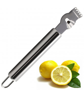 1Easylife Ho-0696 Stainless Steel Lemon Grater Zester with Channel Knife
