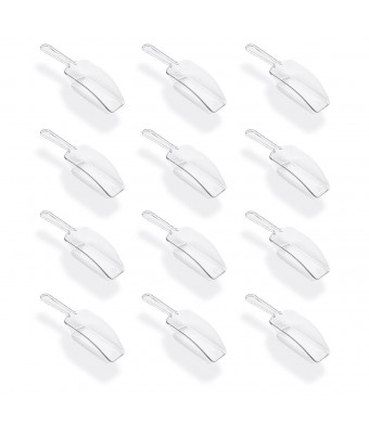 Super Z Outlet 5.5" Mini Clear Acrylic Plastic Kitchen Scoops for Weddings, Candy Dessert Buffet, Ice Cream, Pro