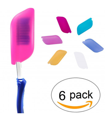 V-TOP Silicone toothbrush case covers Pack of 6, great for home and outdoor