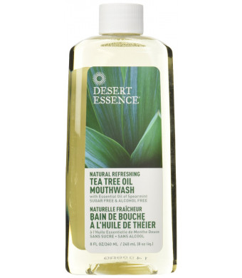 Desert Essence Tea Tree Oil Mouthwash Spearmint -- 8 fl oz