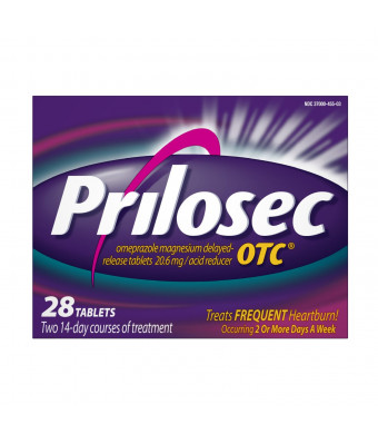 Prilosec OTC Frequent Heartburn Medicine and Acid Reducer Tablets 28 Count
