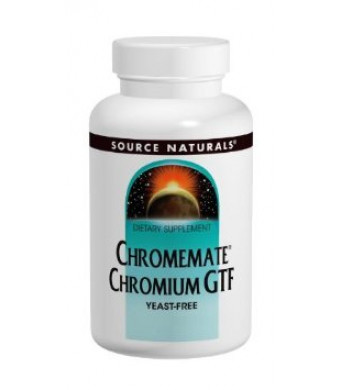 Source Naturals Chromemate Chromium GTF 200mcg Yeast Free, 240 Tablets