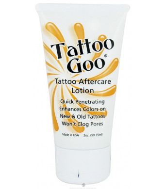 Tattoo Goo Original Aftercare Lotion Tube Healing Salve, 2 oz
