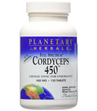 Planetary Formulas Planetary Herbals Full Spectrum Cordyceps 450, 120 tablets