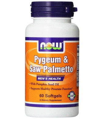 Now Foods Pygeum and Saw Palm Extract, Soft-gels, 60-Count