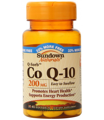 Sundown Naturals Q-Sorb Co Q-10, 200 mg, 40 Softgels