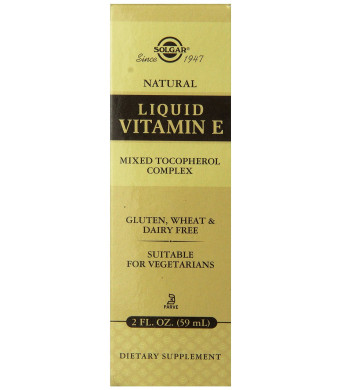 Solgar Natural Liquid Vitamin E Mixed Tocopherol Complex Dropper, 2 fl oz