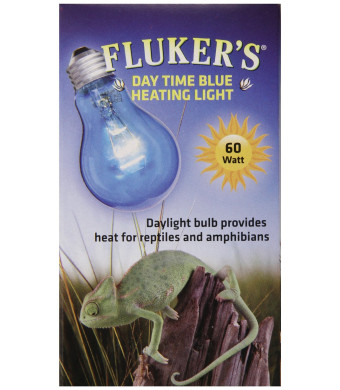 Fluker Labs SFK22402 Reptile Incandescent Daylight Bulb for Pet Habitat, 60-watt, Blue
