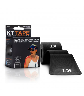 KT TAPE Original Cotton Elastic Kinesiology Therapeutic Tape - 20 Pre-Cut 10-Inch Strips