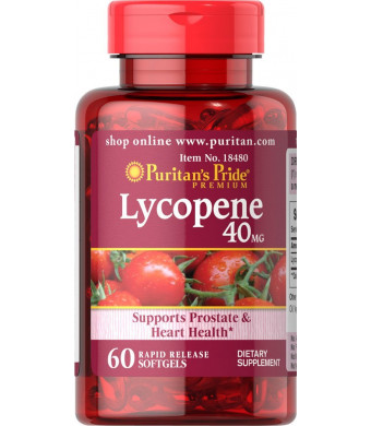 Puritan's Pride Lycopene 40 mg-60 Softgels