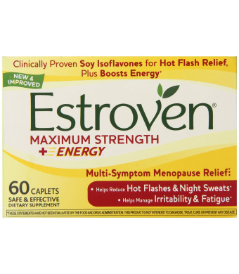 Estroven Maximum Strength + Energy - One Per Day Formula - 60 Caplets