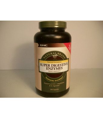GNC Natural Brand Super Digestive Enzymes - VALUE SIZE 240 Capsules