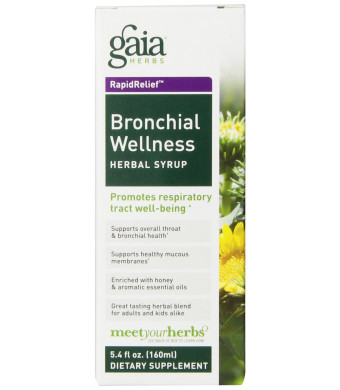 Gaia Herbs Bronchial Wellness Herbal Syrup, 5.4 Ounce