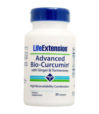 Life Extension Advanced Bio-Curcumin with Ginger and Turmerones, 30 softgels