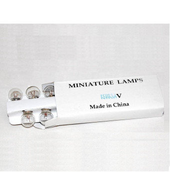 Sci-Supply Pack of 10 E10 Miniature Screw Base Light Bulbs, 1.5V / 0.3A