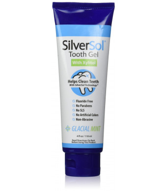 American Biotech Labs Refreshing New SilverSol Tooth Gel with Xylitol and 100% pure and natural therapeutic grade organi