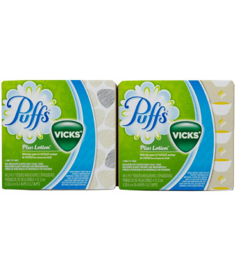 Puffs Plus Lotion Facial Tissues with scent of Vicks - 48 ct - 2 pk