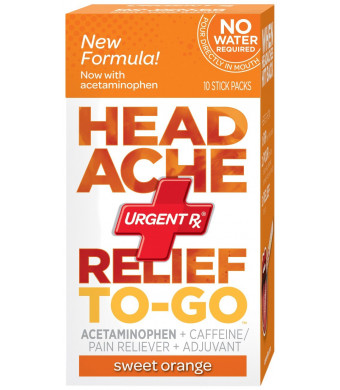 UrgentRx Headache Relief To Go Powder, 10 Count