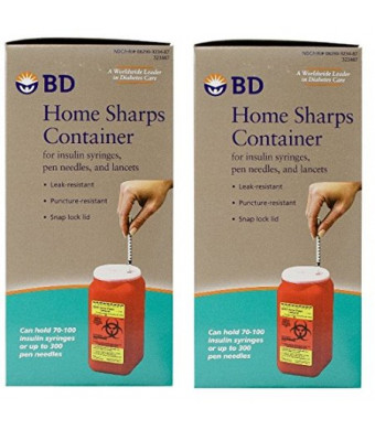 BD (Becton Dickinson) BD Home Sharps Container 1.4 qt/Each - 2 Pack