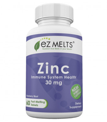 EZ Melts Zinc, 30 mg, Fast Melting Tablets