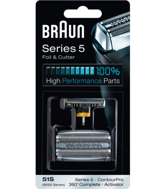 BRAUN 51S 8000 Series 5 360 Complete Activator ContourPro Shaver Foil and Cutter Head Replacement Pack