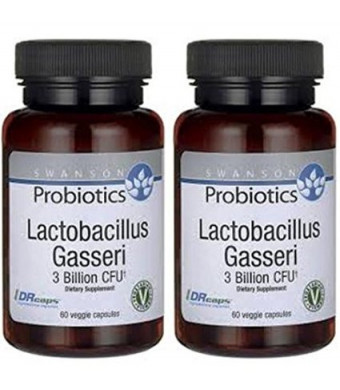 Swanson Probiotics Lactobacillus Gasseri 3 Billon Cfu+ 60 Veg Drcaps - 2 Pac