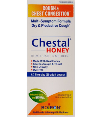 Boiron Chestal Adult Honey Cough and Chest Congestion Medicine, 6.7 Fluid Ounce