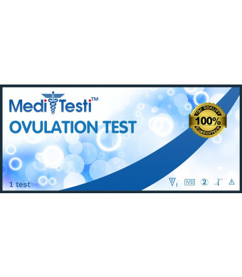 25 Ovulation Test Strips / MediTesti Brand / Super Sensitive LH OPK Ovulation Predictor Kit