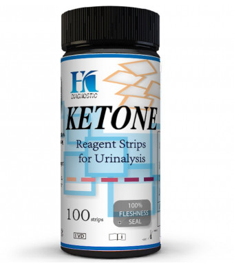 HK Ketone Test Strips - 100 Urine Strips - Check Ketosis Levels - Track Your Low Carb/high Fat Butter Coffee Diets