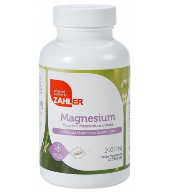 Advanced Nutrition Zahler Zahler Magnesium Citrate, All Natural Supplement with Maximum Absorption, Helps Maintain Normal Mu