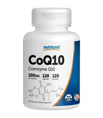 Nutricost CoQ10 - 120 Capsules, 100mg, 120 Servings - High Absorption Coenzyme Q10