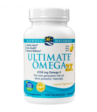 Nordic Naturals - Ultimate Omega 2x, Supports Heart, Brain, and Immune Health, 60 Soft Gels (FFP)
